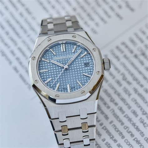 light blue audemars piguet|Audemars Piguet Royal Oak Light Blue Dial .